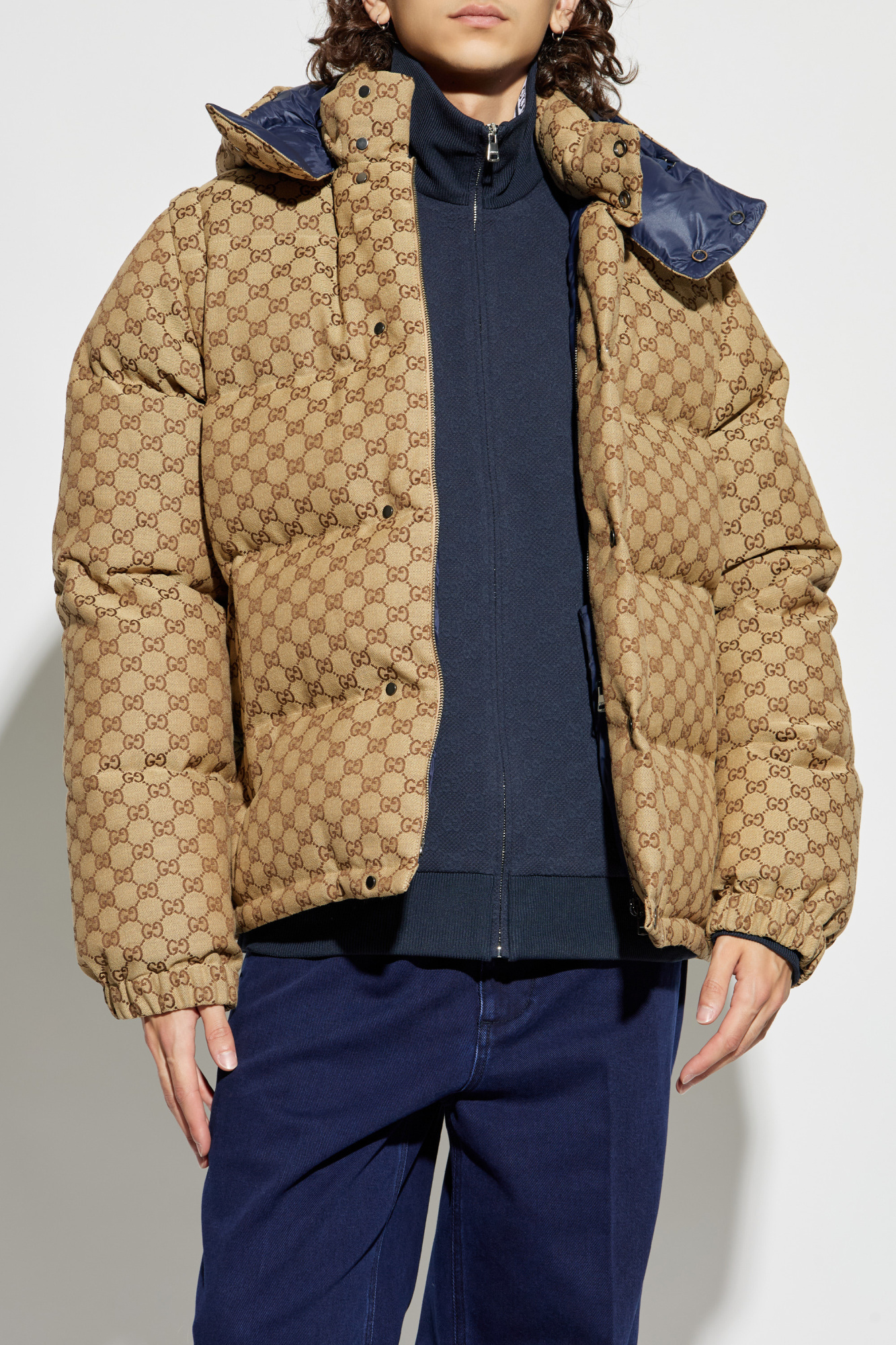 Brown Down jacket with monogram Gucci - Vitkac AS